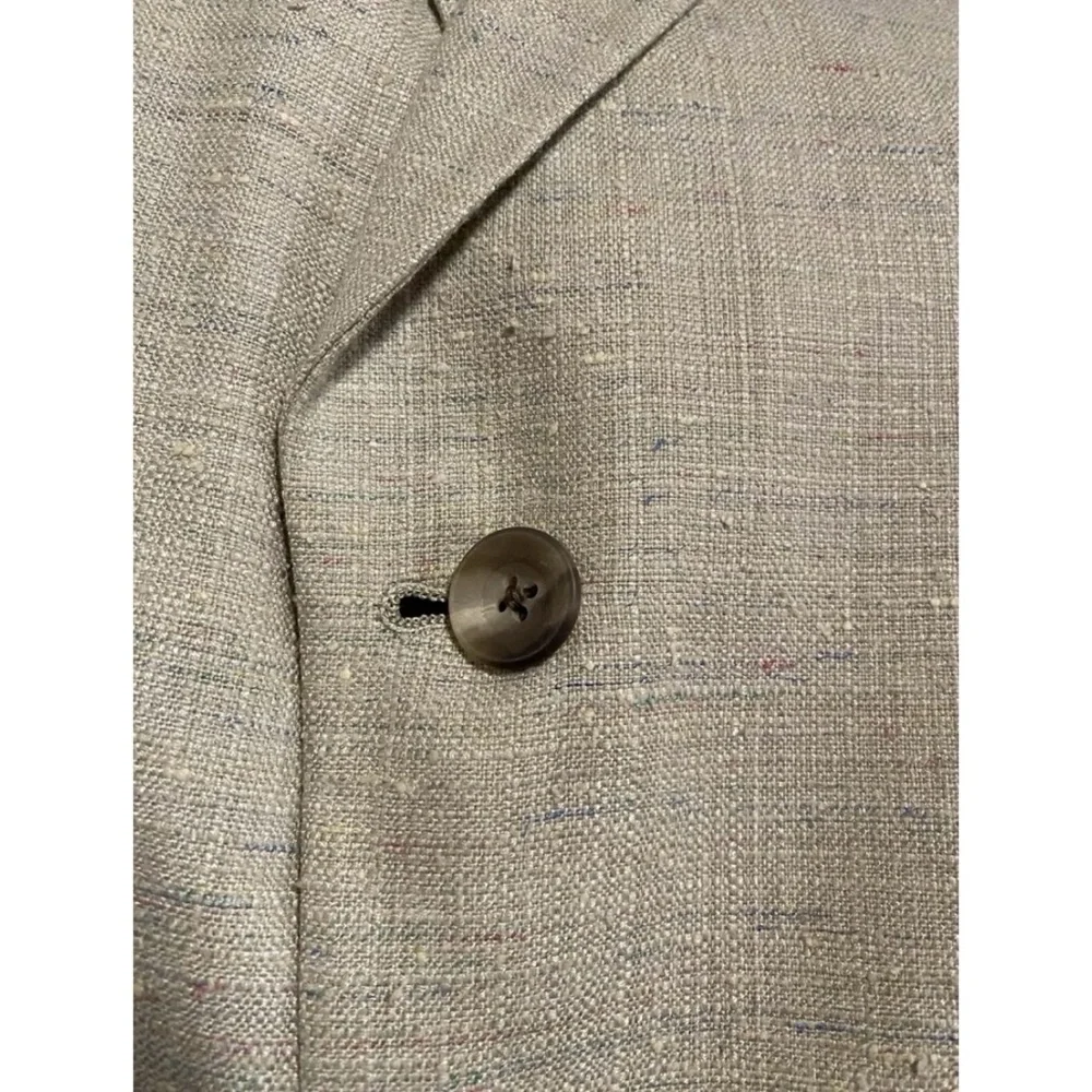 Christian Dior Vintage Tan Tweed Blazer Sport Coat Mens 44 R - Picture 2 of 7
